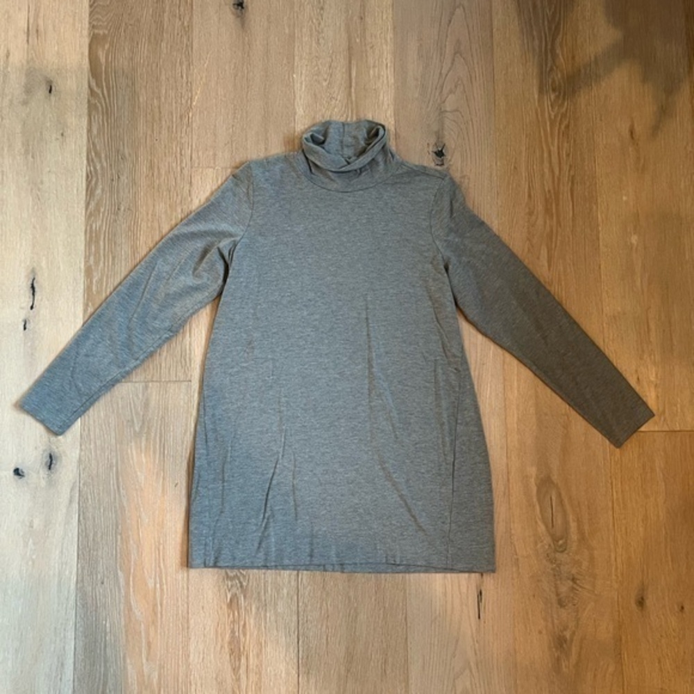 J. Jill Luxe Supima Turtleneck Tunic in Grey Size Medium